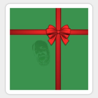 awkwardly trapped holiday present  christmas Sticker